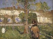 John Peter Russell Madame Sisley on the banks of the Loing at Moret USA oil painting artist
